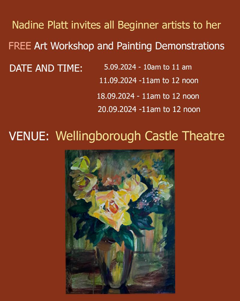 Nadine Platt's Painting Demonstrations at the Castle Theatre in Wellingborough